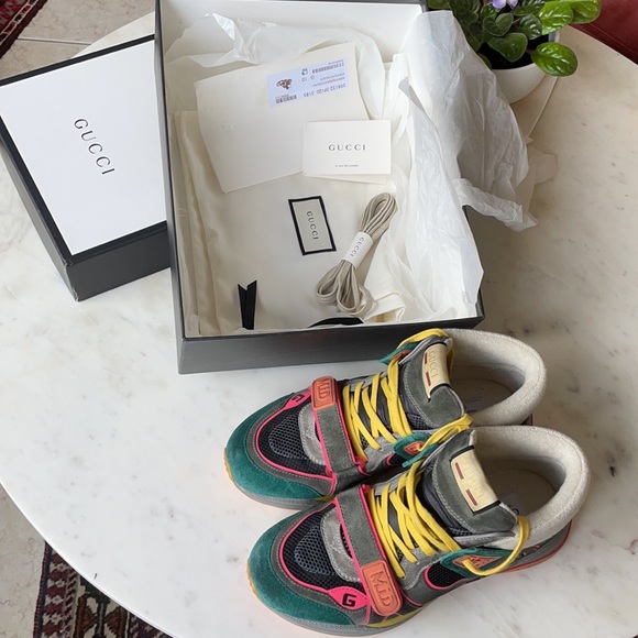 Gucci men’s high top sneakers size 10 eu - Picture 11 of 15